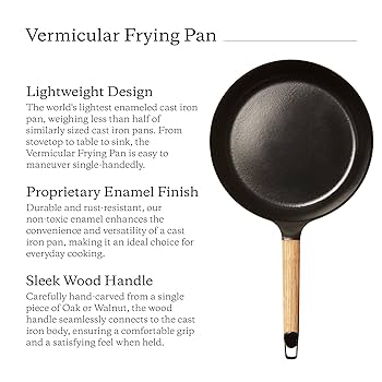 Amazon.com: Vermicular Frying Pan with Glass Lid | 26cm